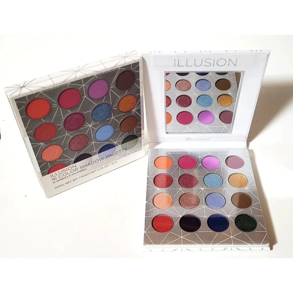 BH Cosmetics Illusion 16 Color Shadow Palette Eye Makeup 0.35 oz NEW IN BOX